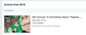 Facebook Invitation to A Christmas Story Party