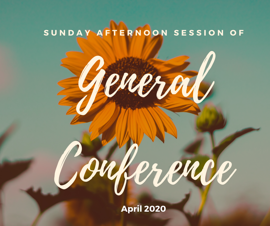 April 2020’s Sunday Afternoon General Conference Twitter Round-up